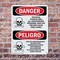 Signmission Pesticide Storage Area Bilingual Danger Sign, Plastic, 10in W x 14in L, 2PK OS-2PACK-DS-P-1014-VS-1523 - alternate 4